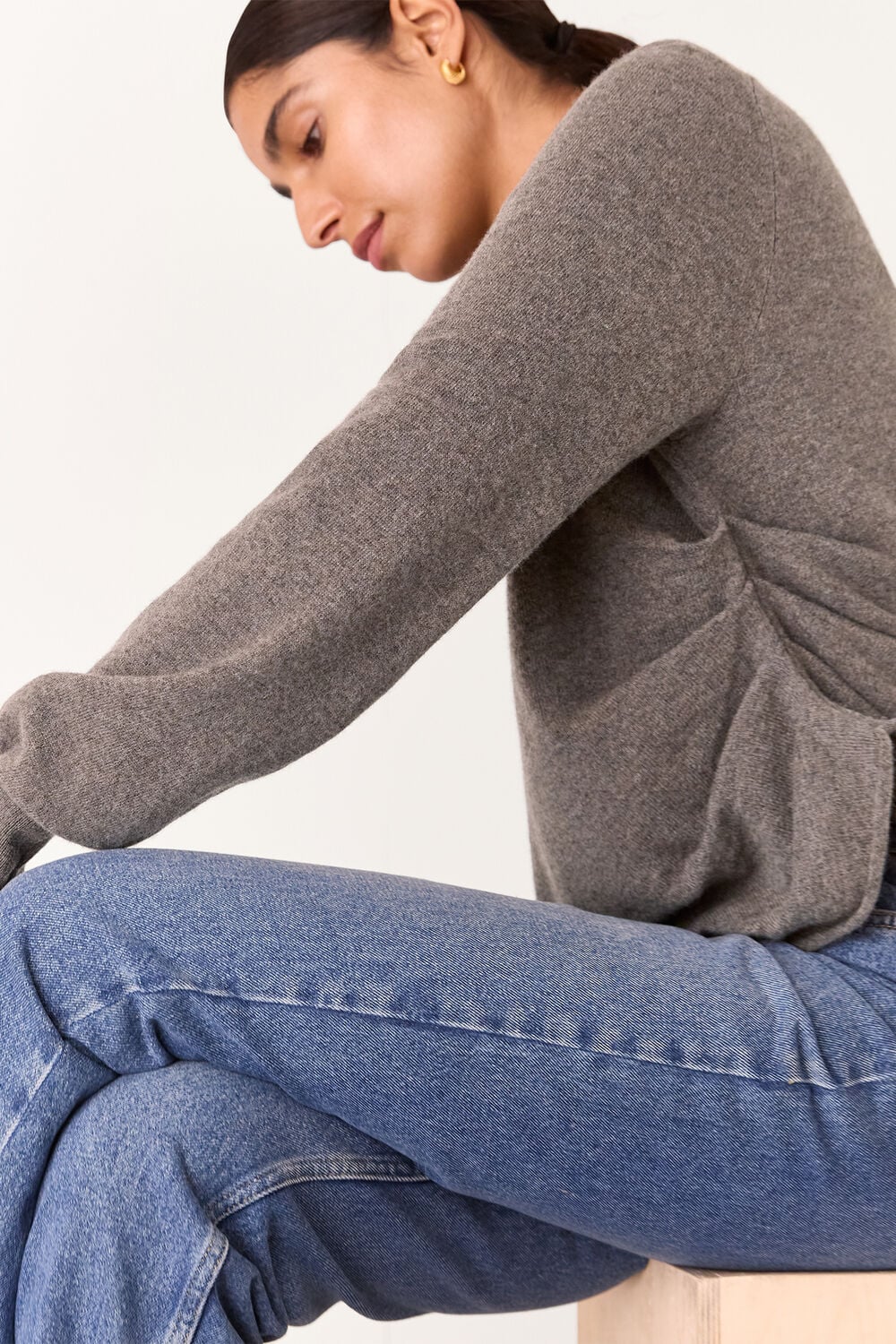 Side Ruched Detail Knit
