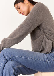 Taupe Side Ruched Knit Coord