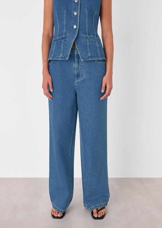 Denim Relaxed Straight Leg Jean