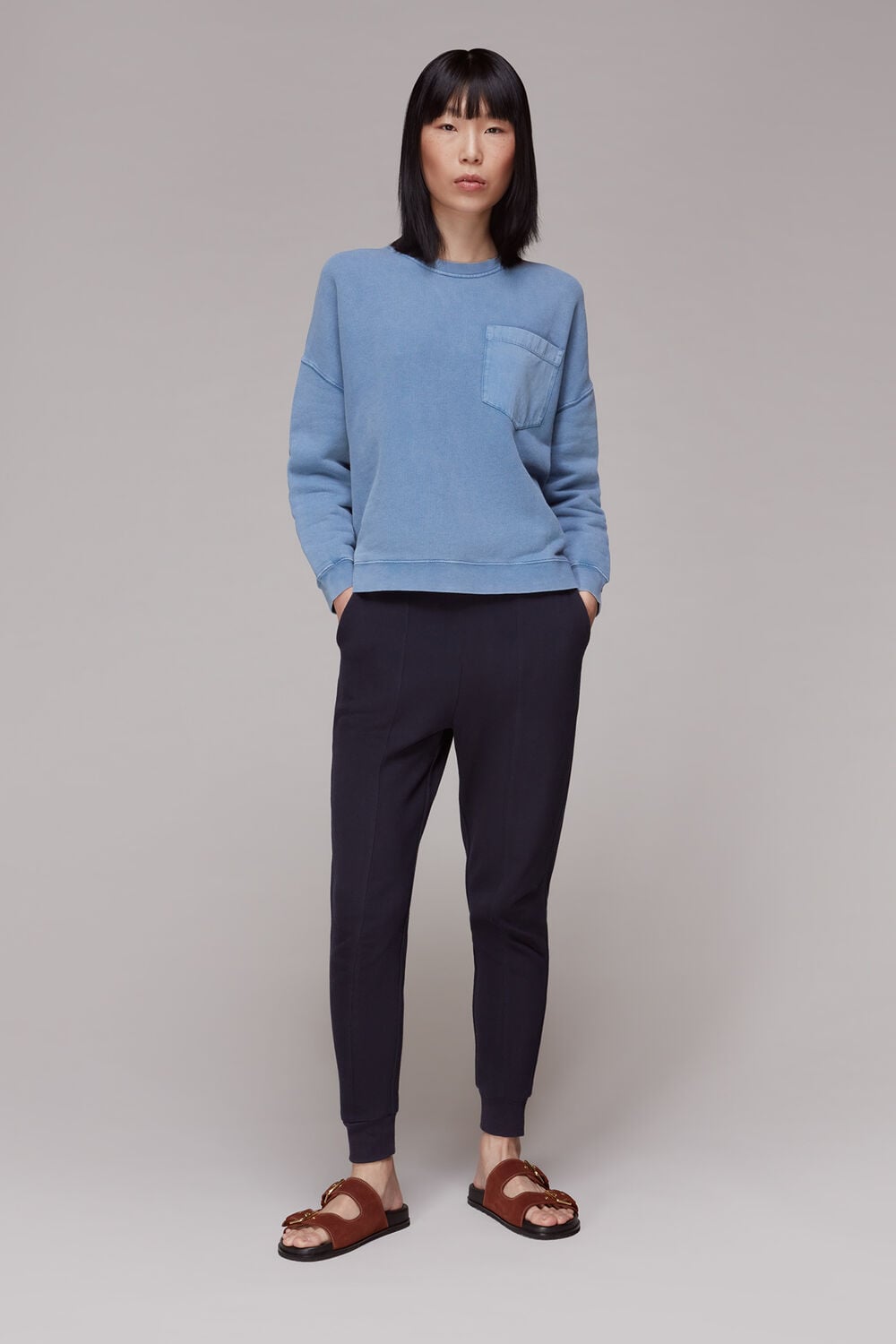 Denim Pocket Sweatshirt