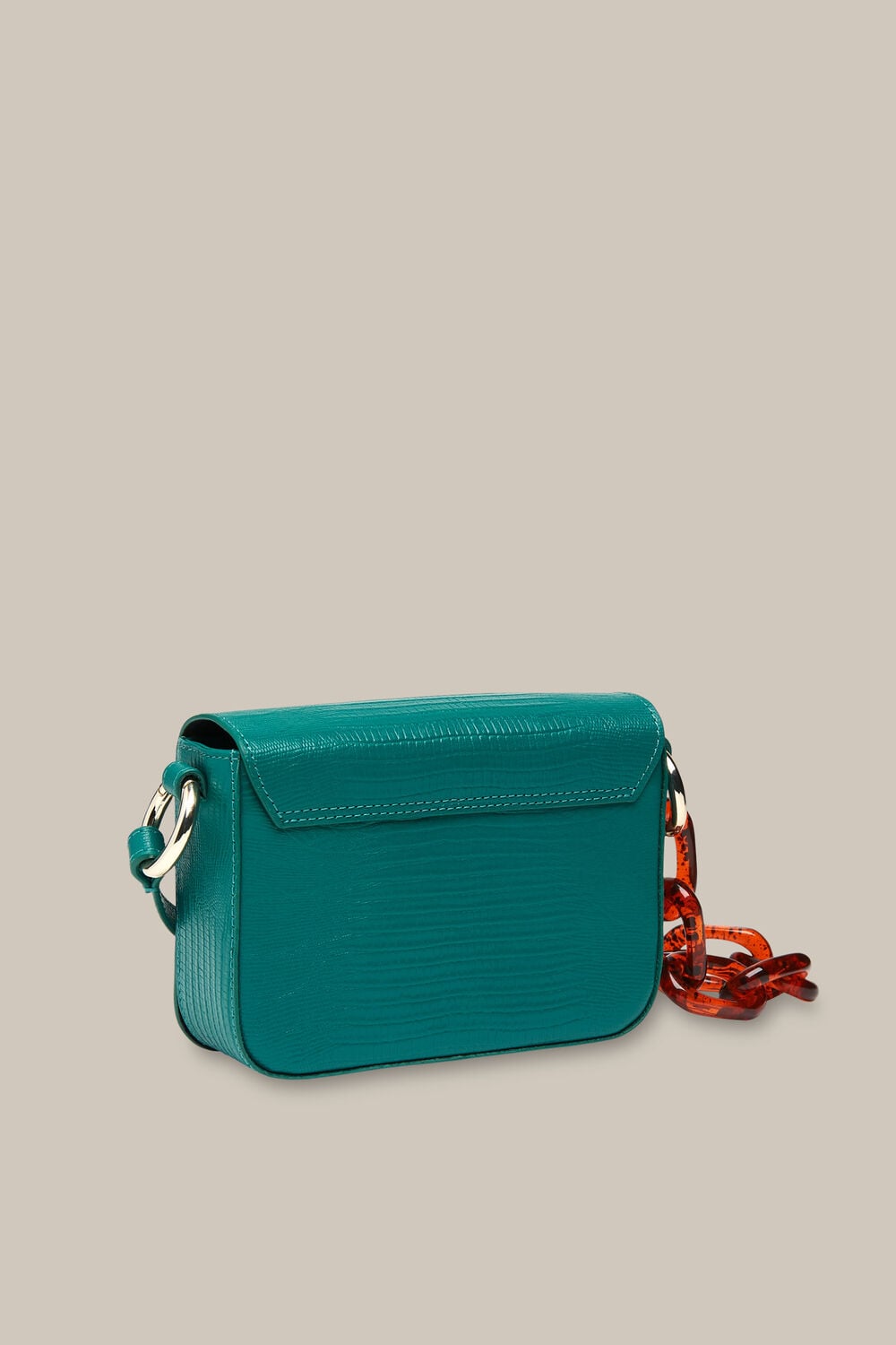 Odie Resin Chain Lizard Bag Teal