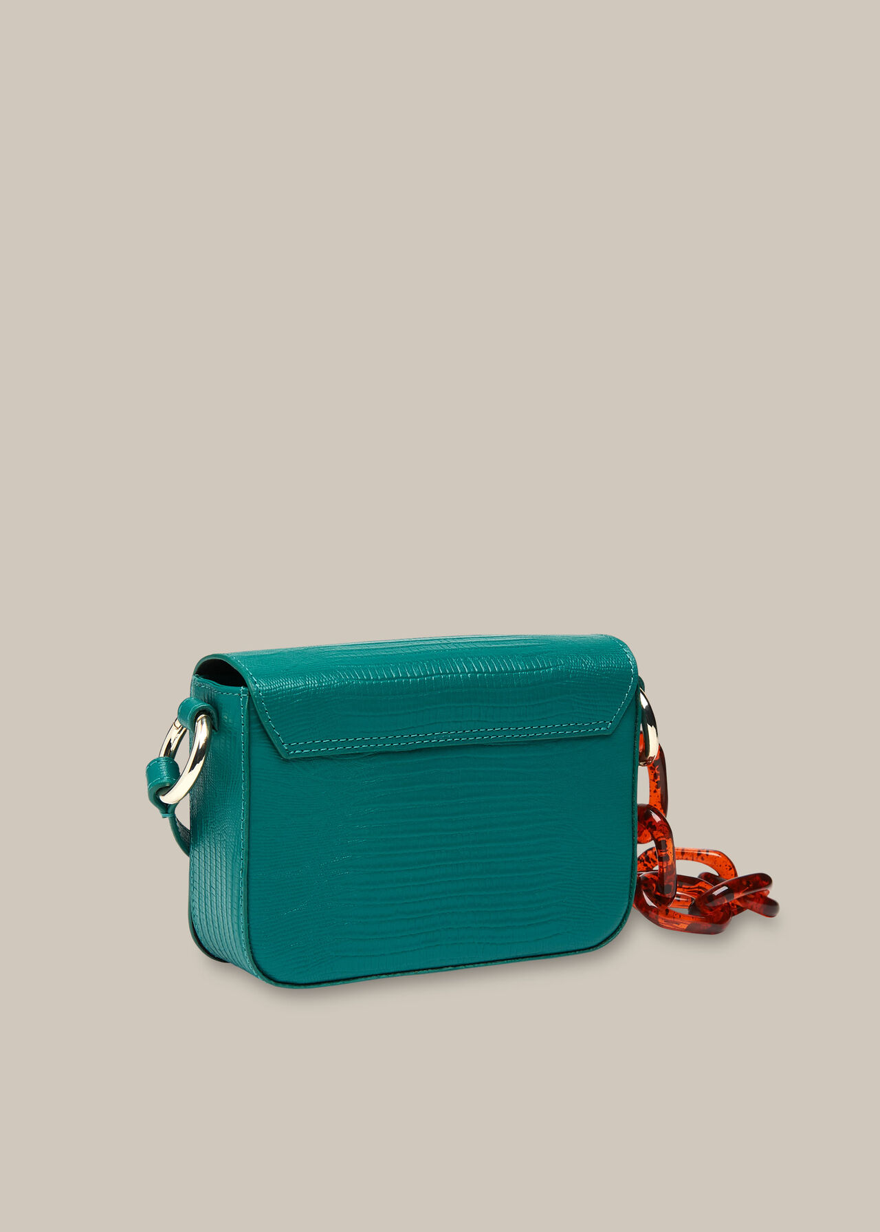 Odie Resin Chain Lizard Bag Teal