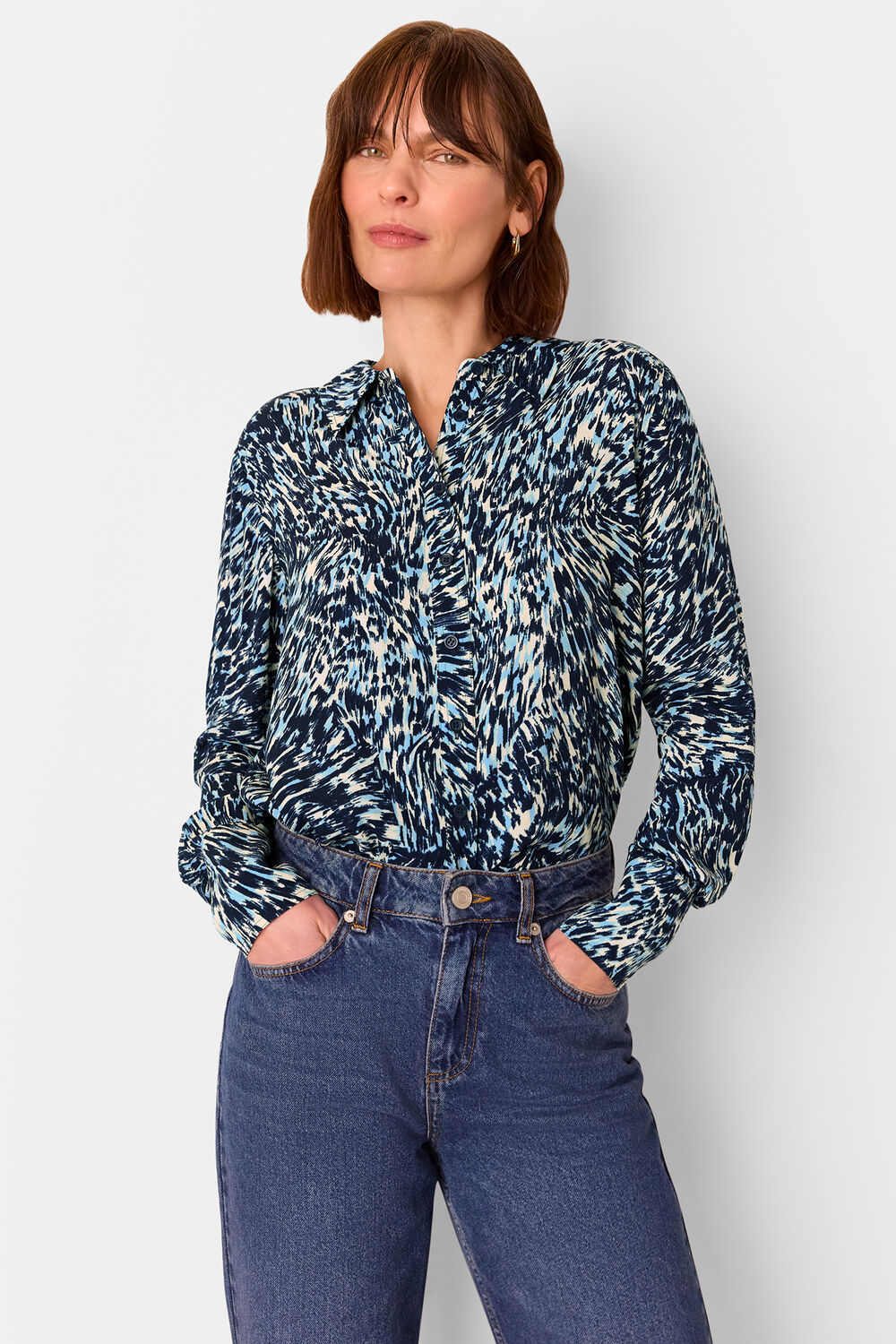 Leopard Swirl Print Shirt