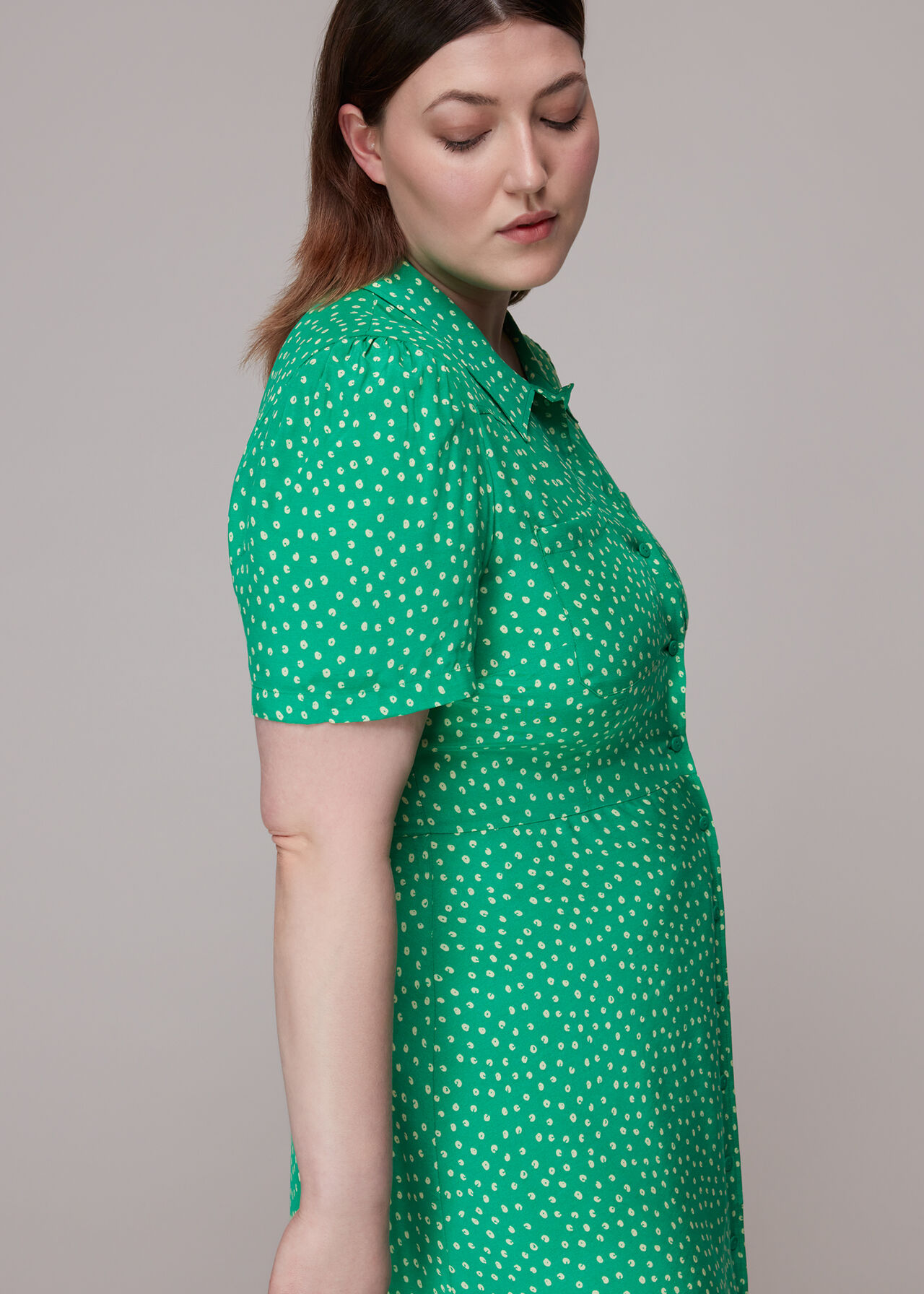 Spot Print Robyn Shirt Dress