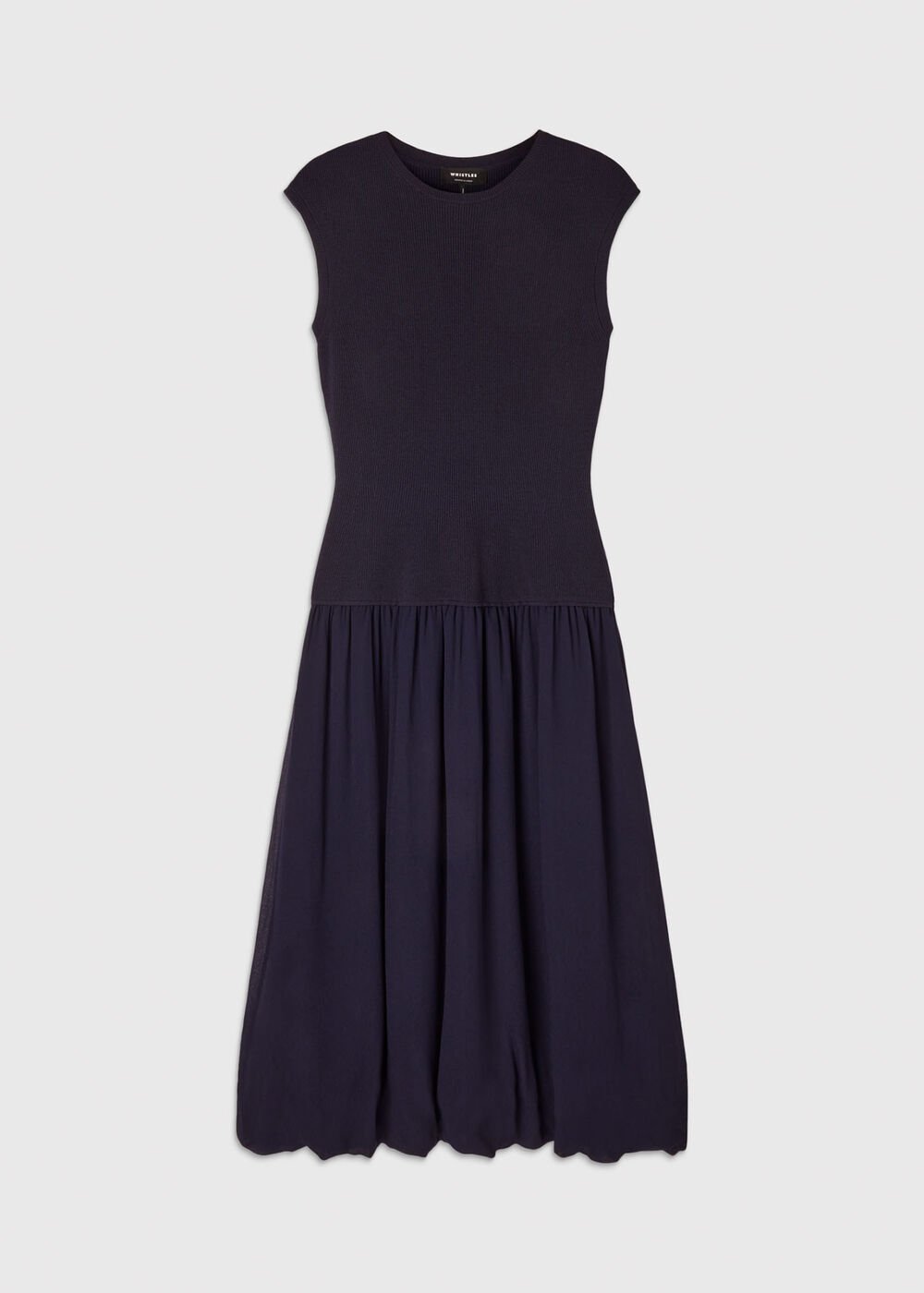 Knitted 2in1 Bubble Hem Dress