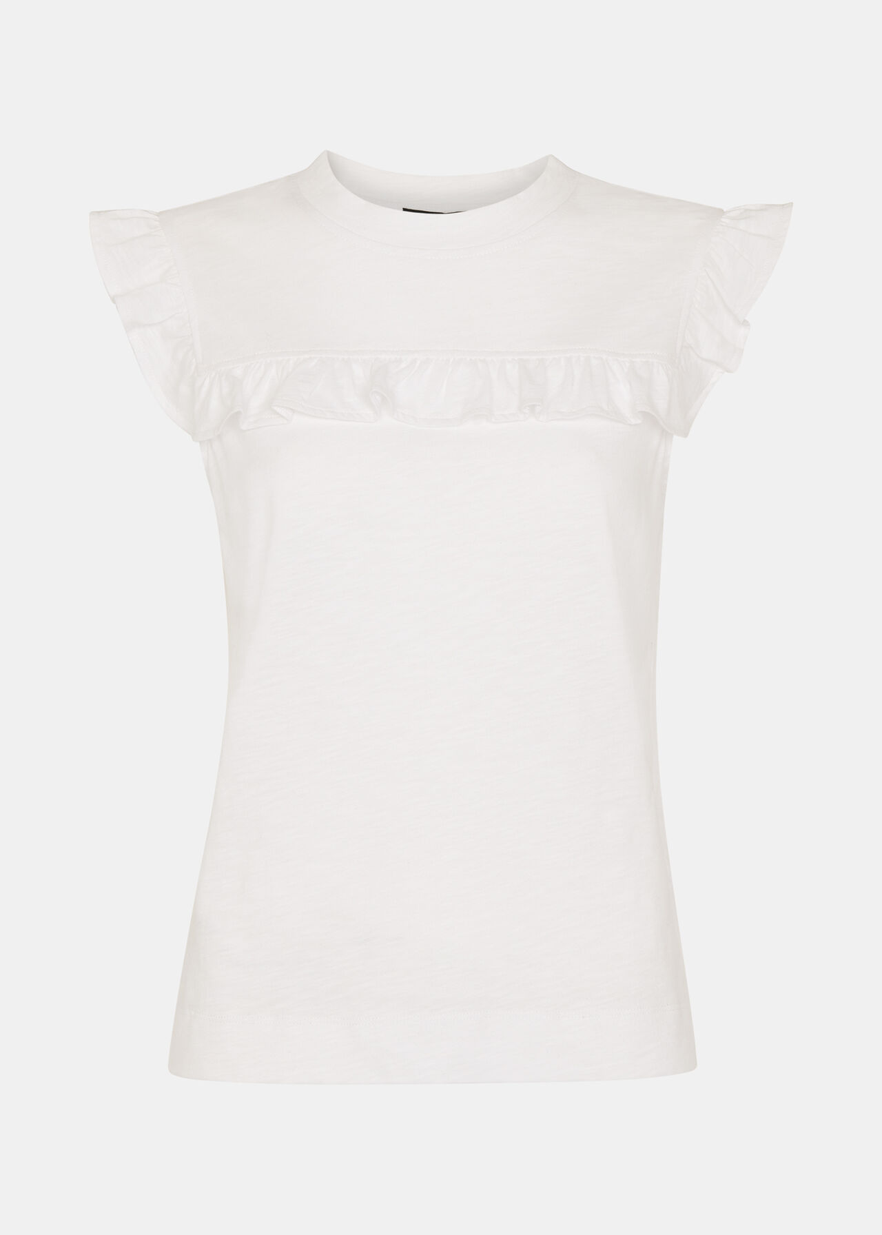 Cotton Yoke Frill Top