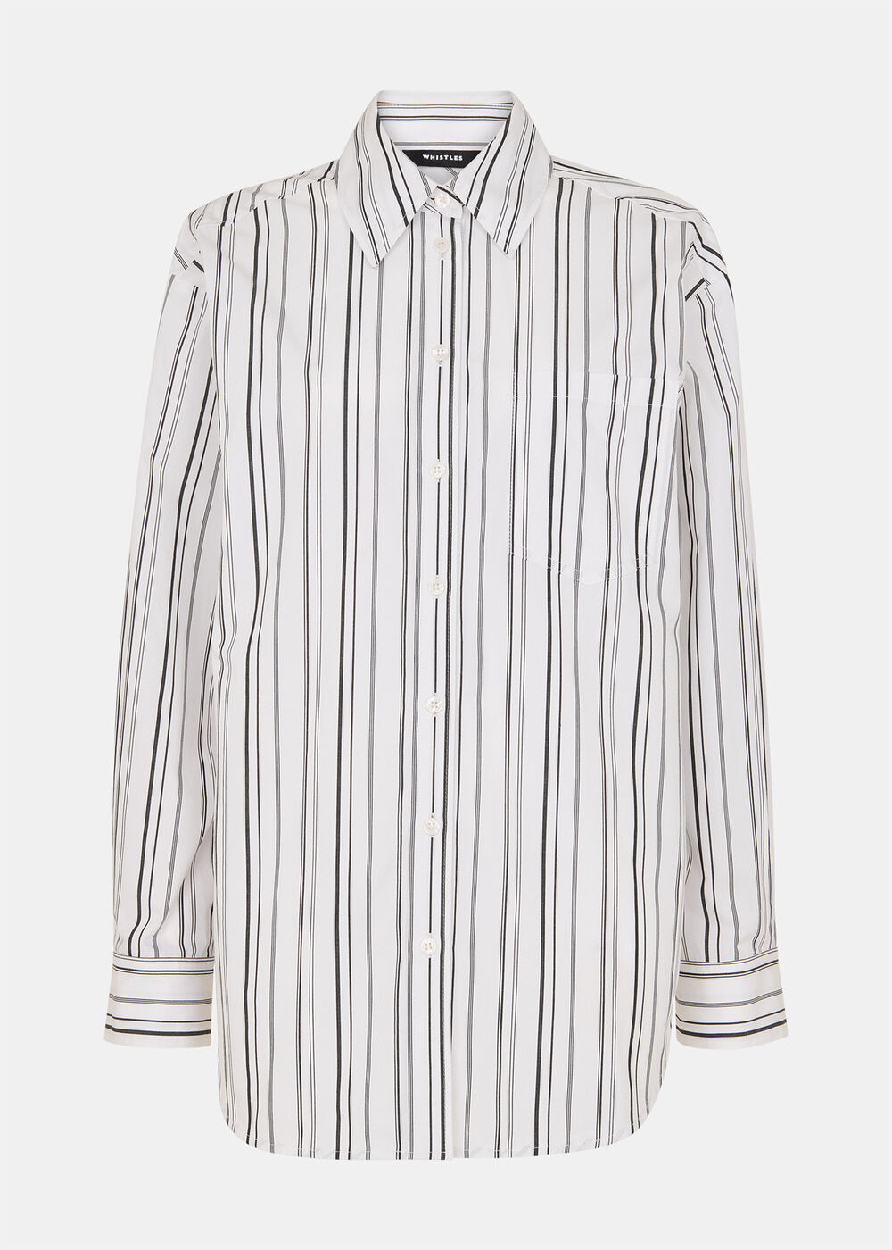 Mixed Stripe Oversized Shirt