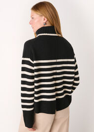 Stripe Wool Roll Neck