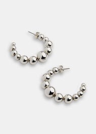 Sphere Beaded Large Hoop