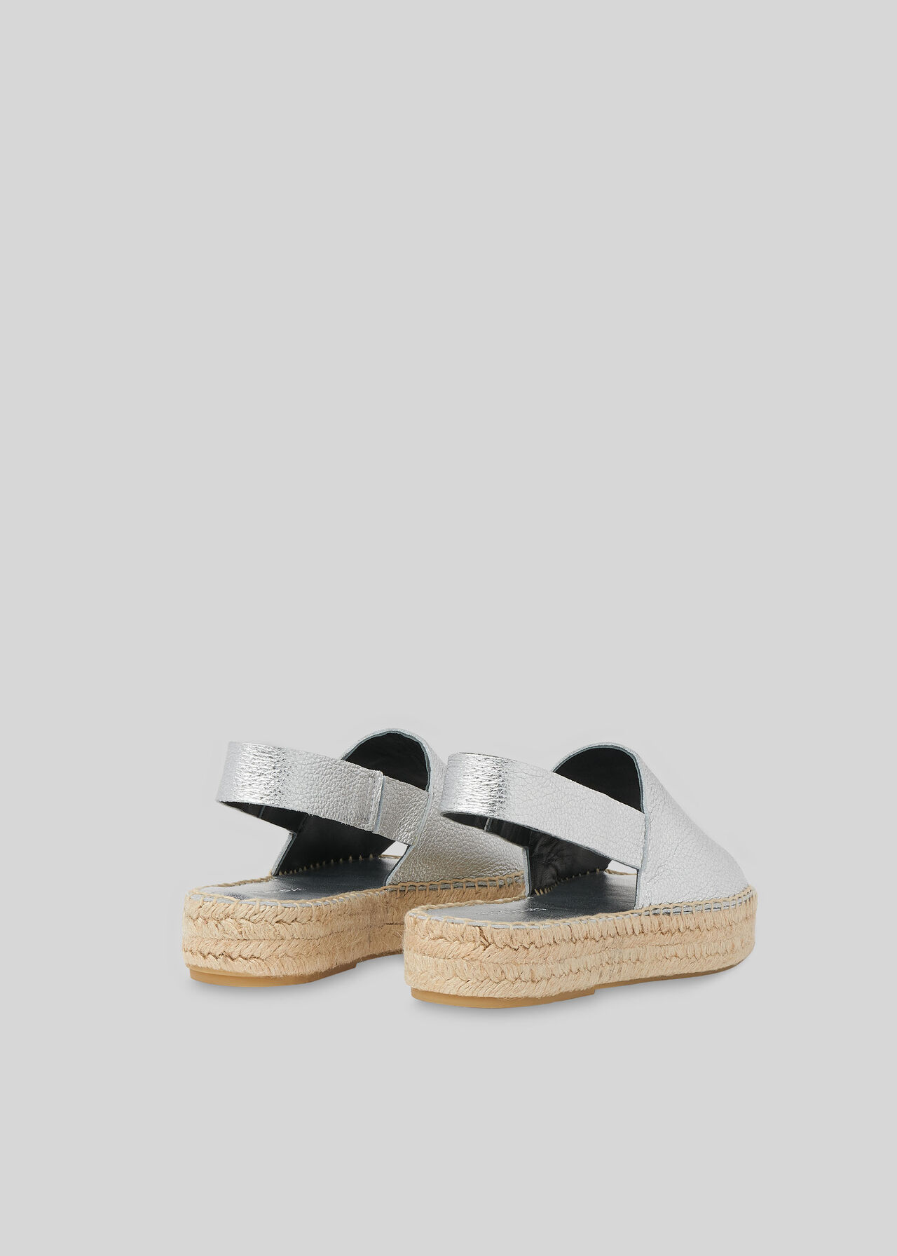 Silver Nile Back Espadrille | WHISTLES | Whistles