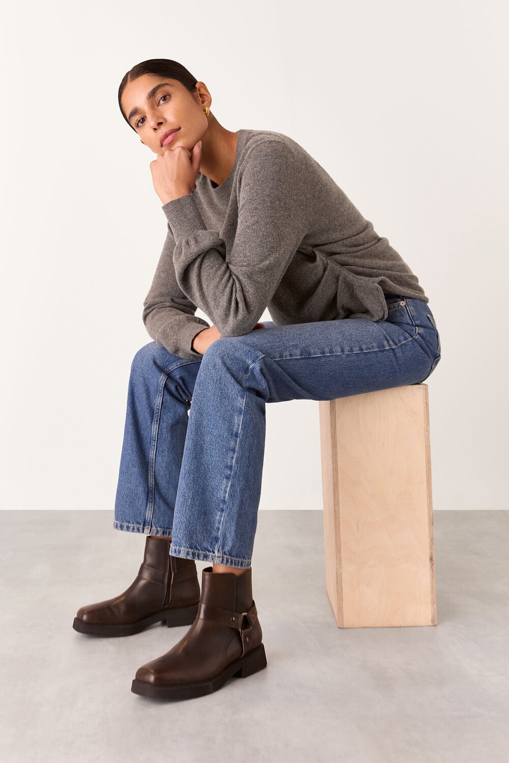 Side Ruched Detail Knit