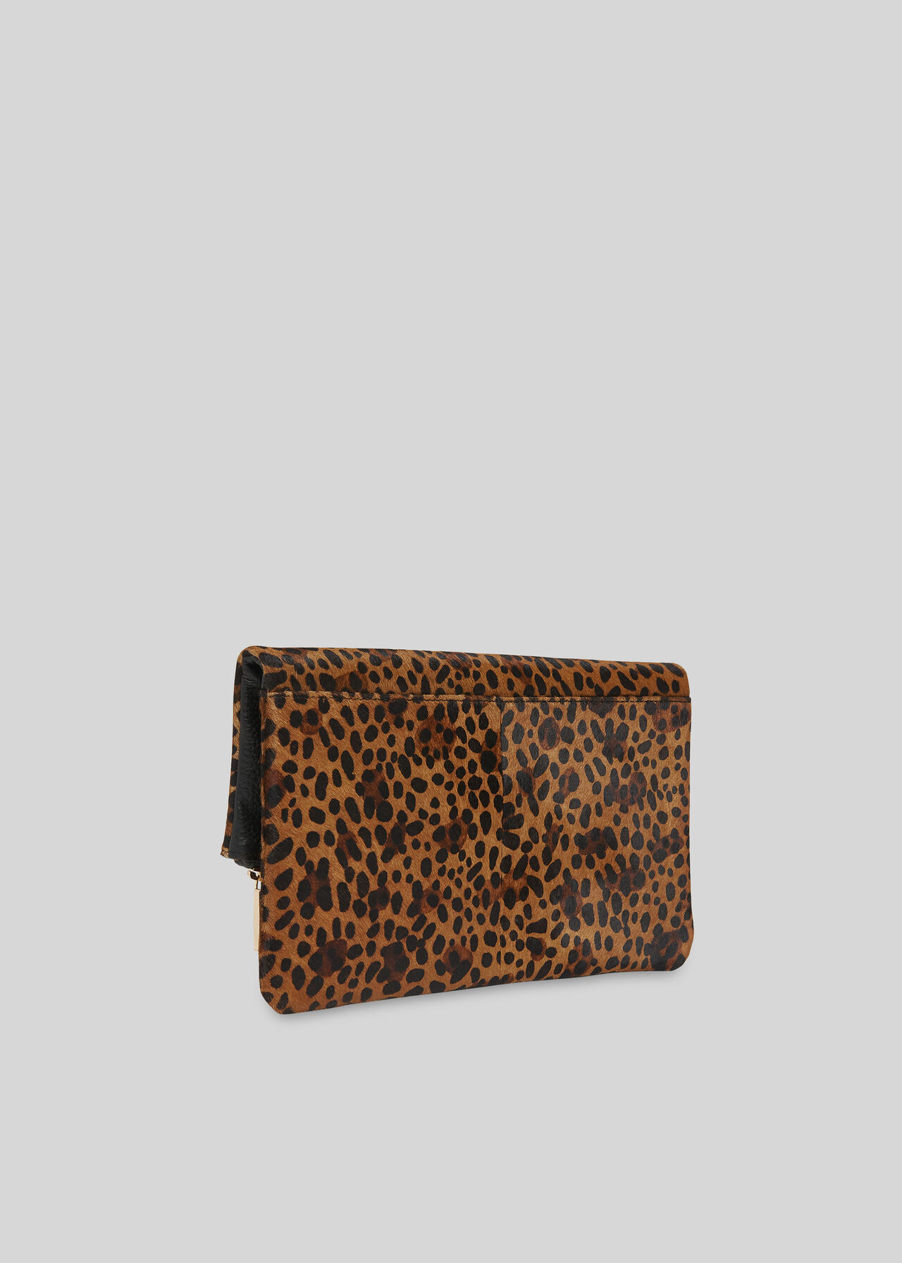 Leopard Print Chapel Foldover Clutch | WHISTLES