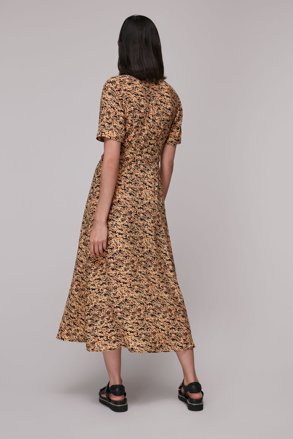 Bark Print Shirt Dress
