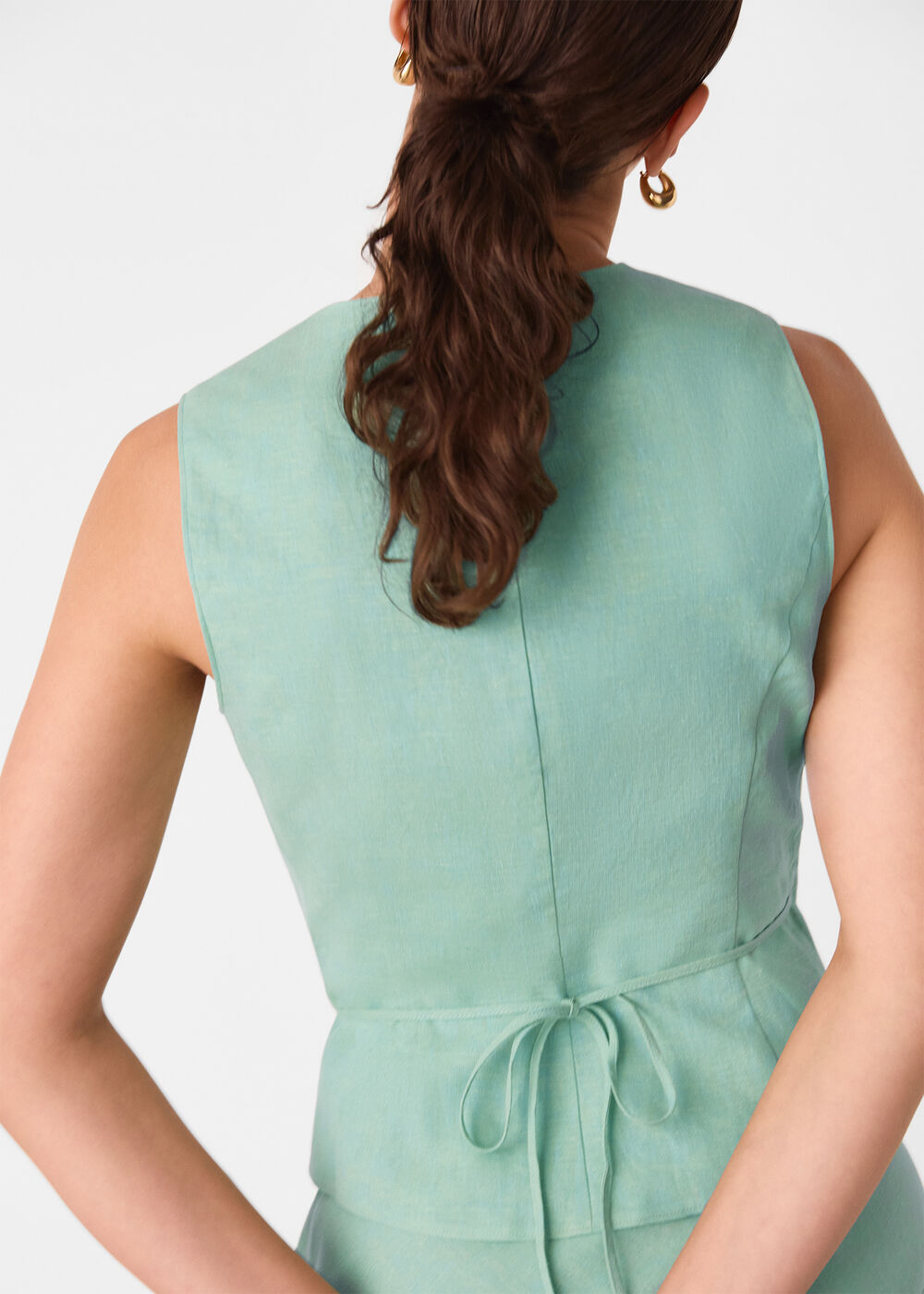 Wrap Front Tie Waistcoat