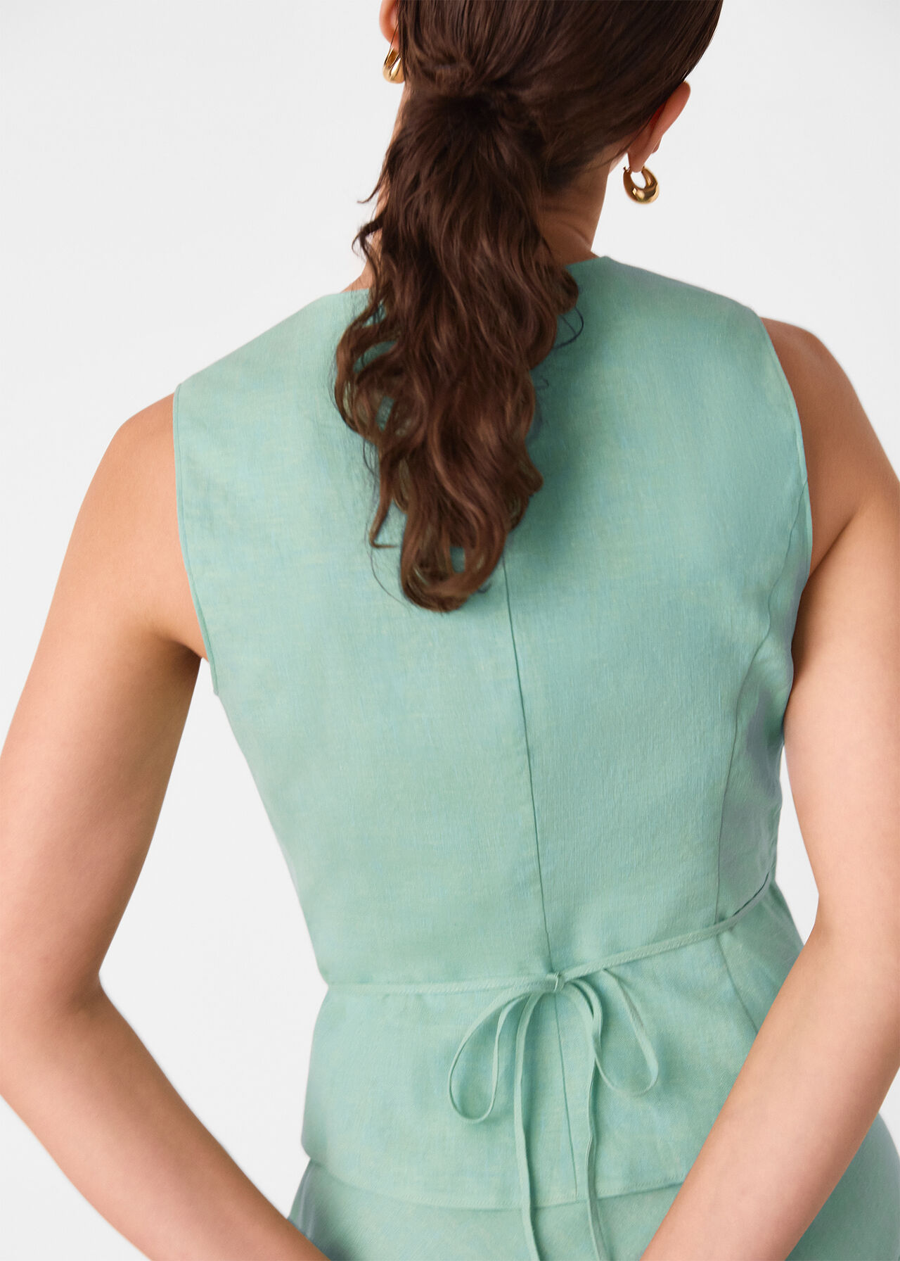 Wrap Front Tie Waistcoat