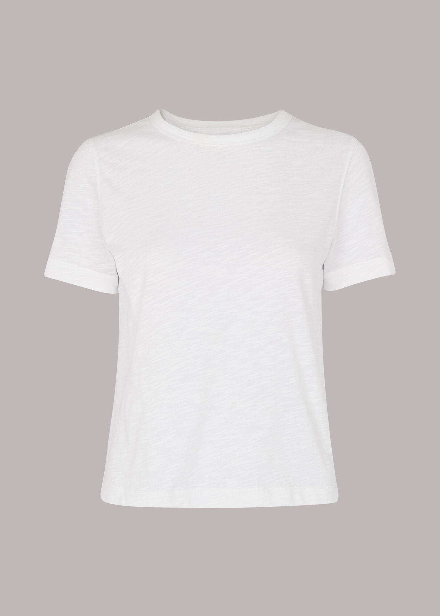White Short Sleeve Round Neck T Shirt 100 Cotton Whistles