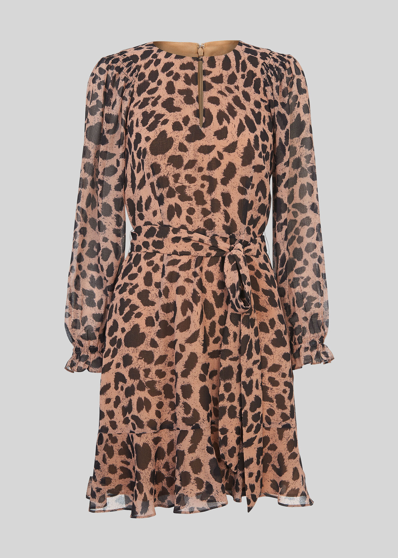 Brushed Cheetah Flippy Dress Leopard Print