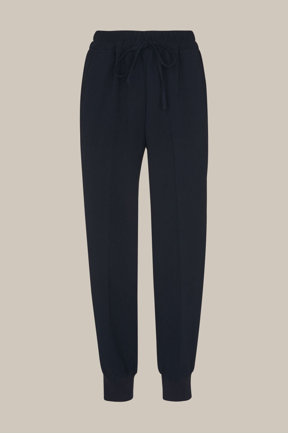 Rib Cuffed Crepe Jogger