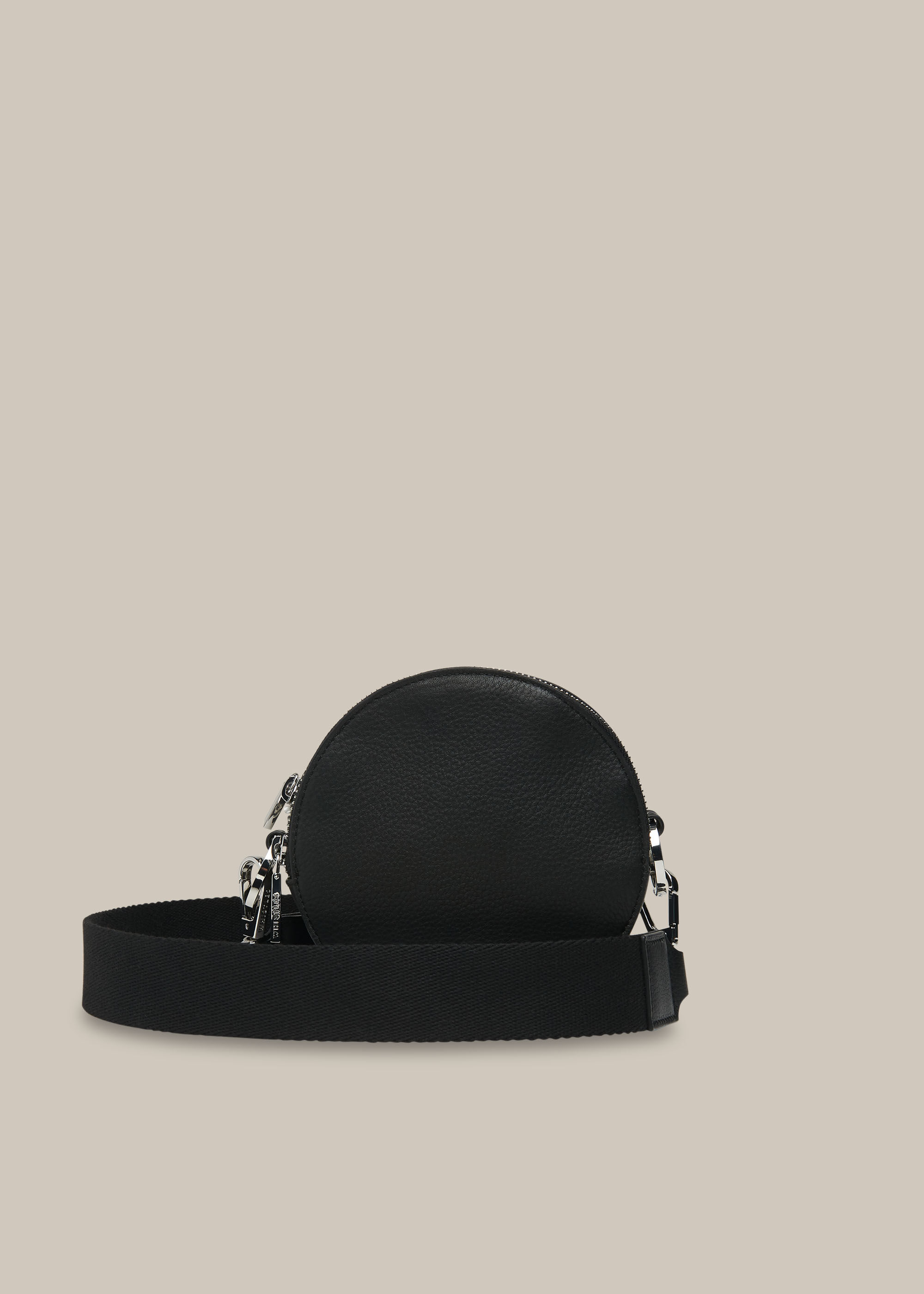 black round cross body bag