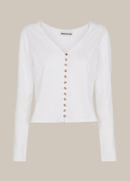 Sabrine Button Front Top