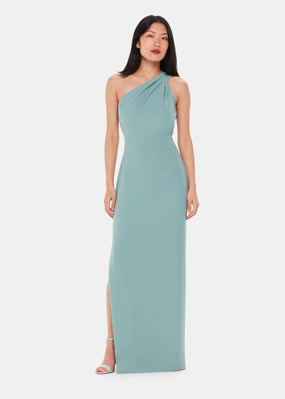 Sage Green Bethan One Shoulder Maxi Dress