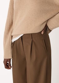 Wool Blend Barrel Trouser