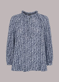 Zig Zag Print Blouse