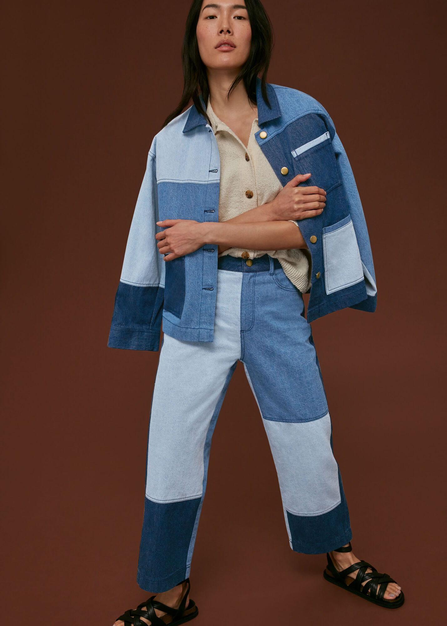 Denim Patchwork Jean WHISTLES