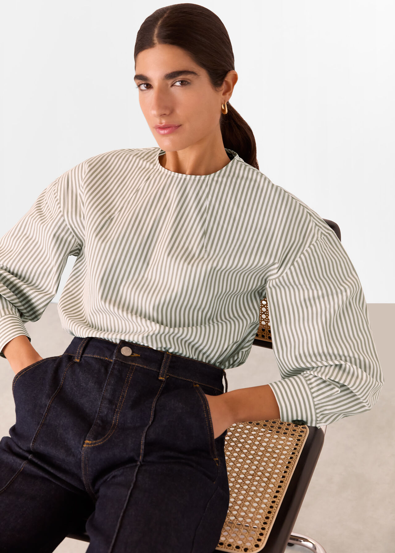 Kirstie Cotton Stripe Blouse