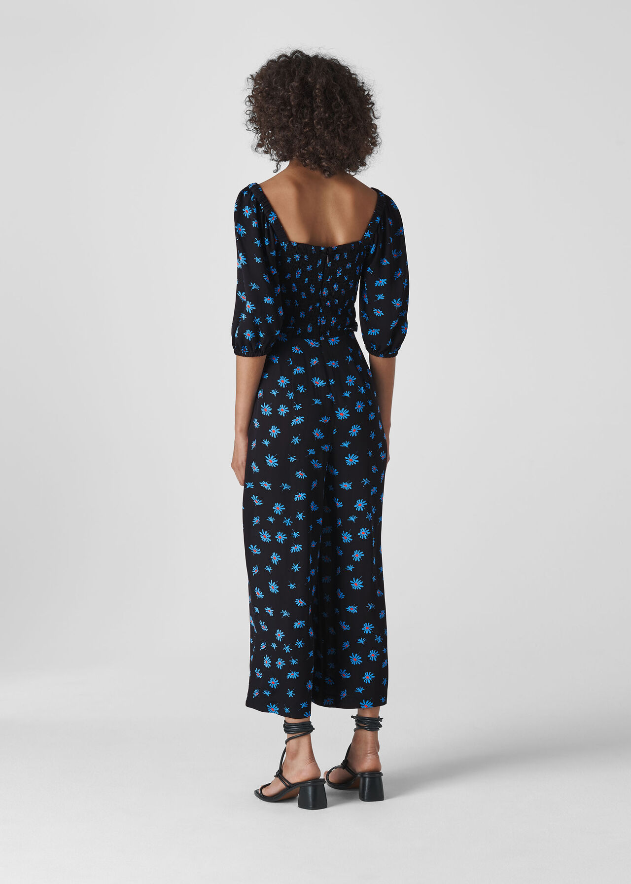 Scattered Daisy Klara Jumpsuit Black/Multi