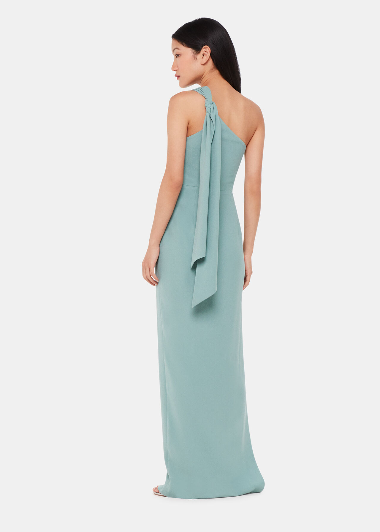 Hartley One Shoulder Maxi Dress In Mint