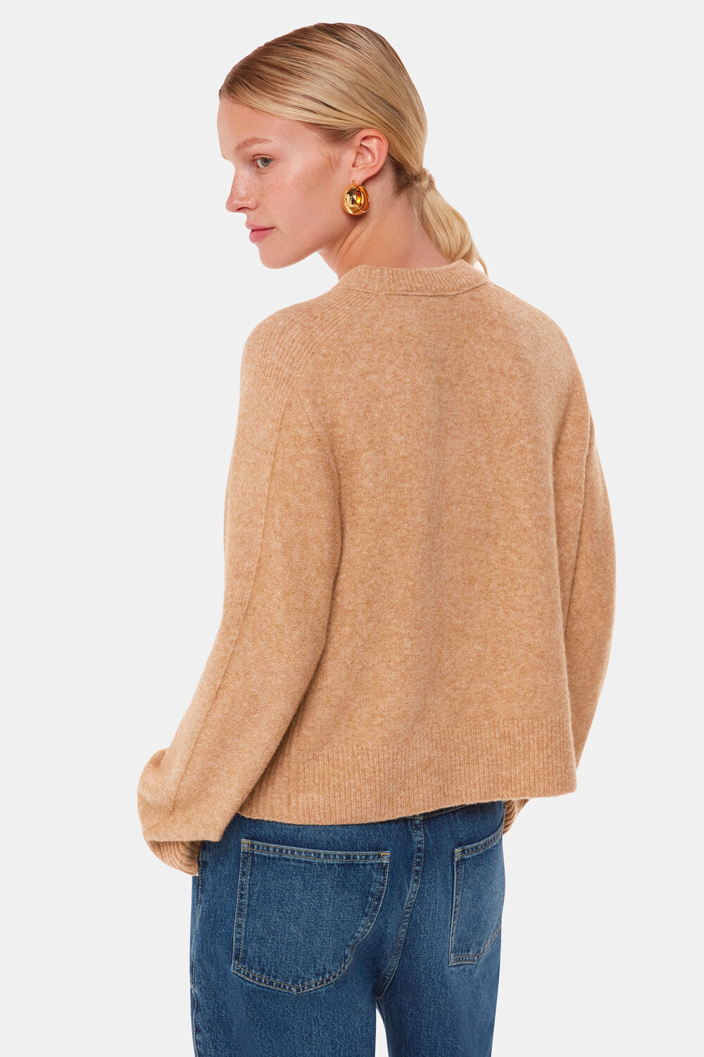 Camel Alana Wool Mix Crew Neck