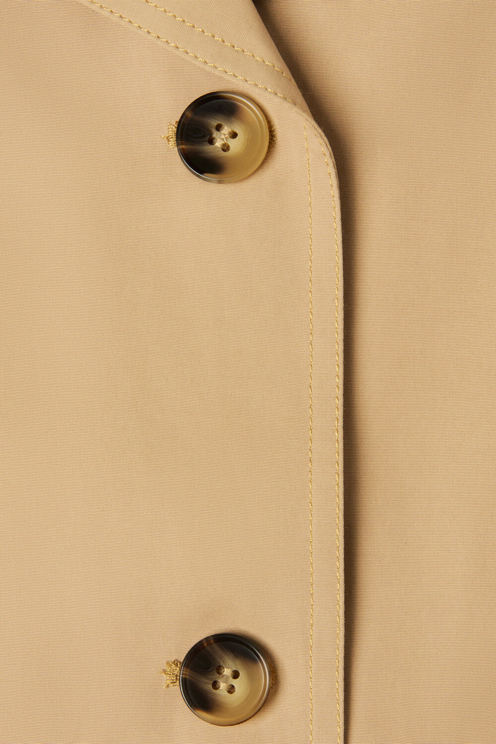 Neutral Petite Short Cotton Trench Jacket