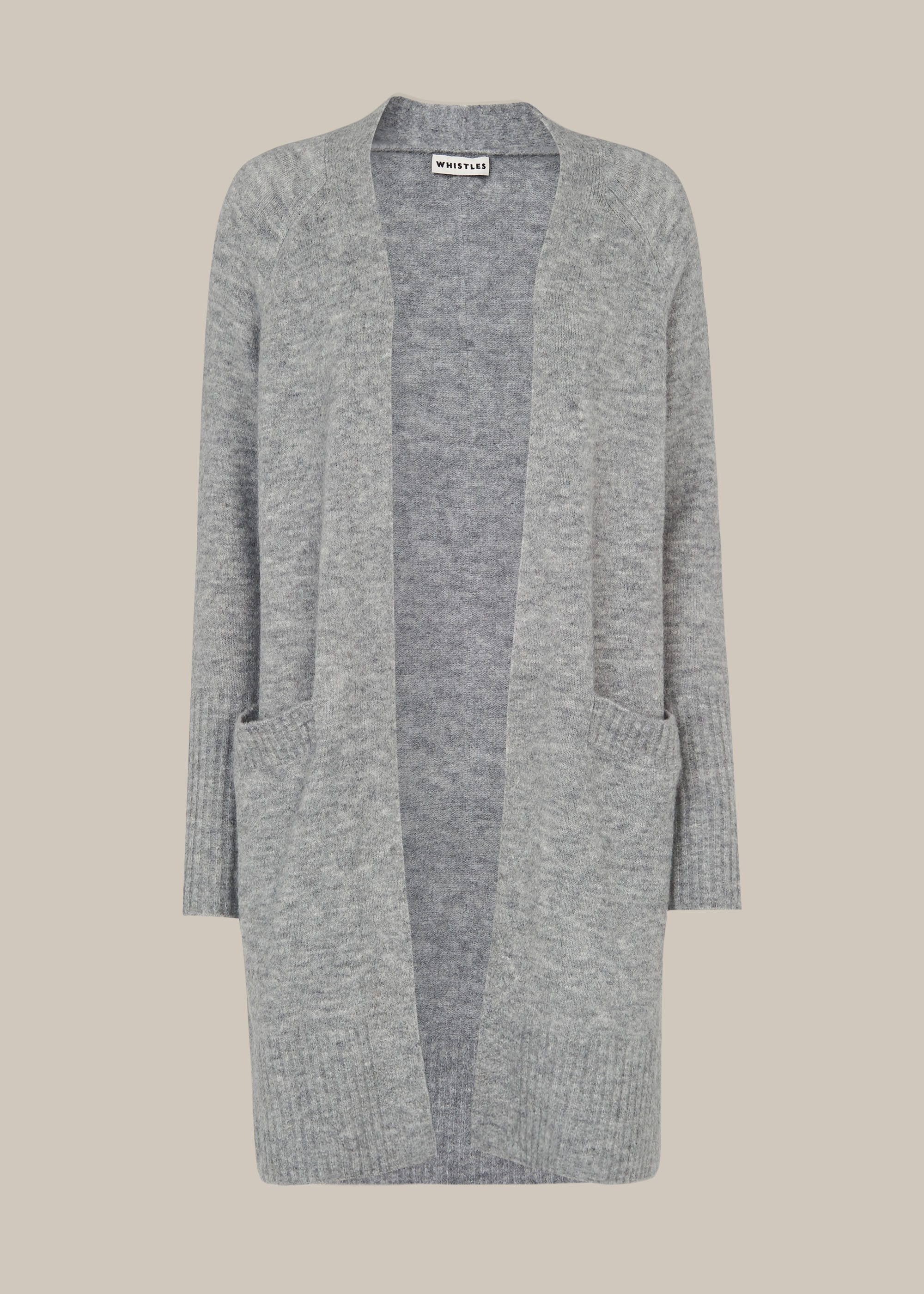 Long grey hotsell wool cardigan