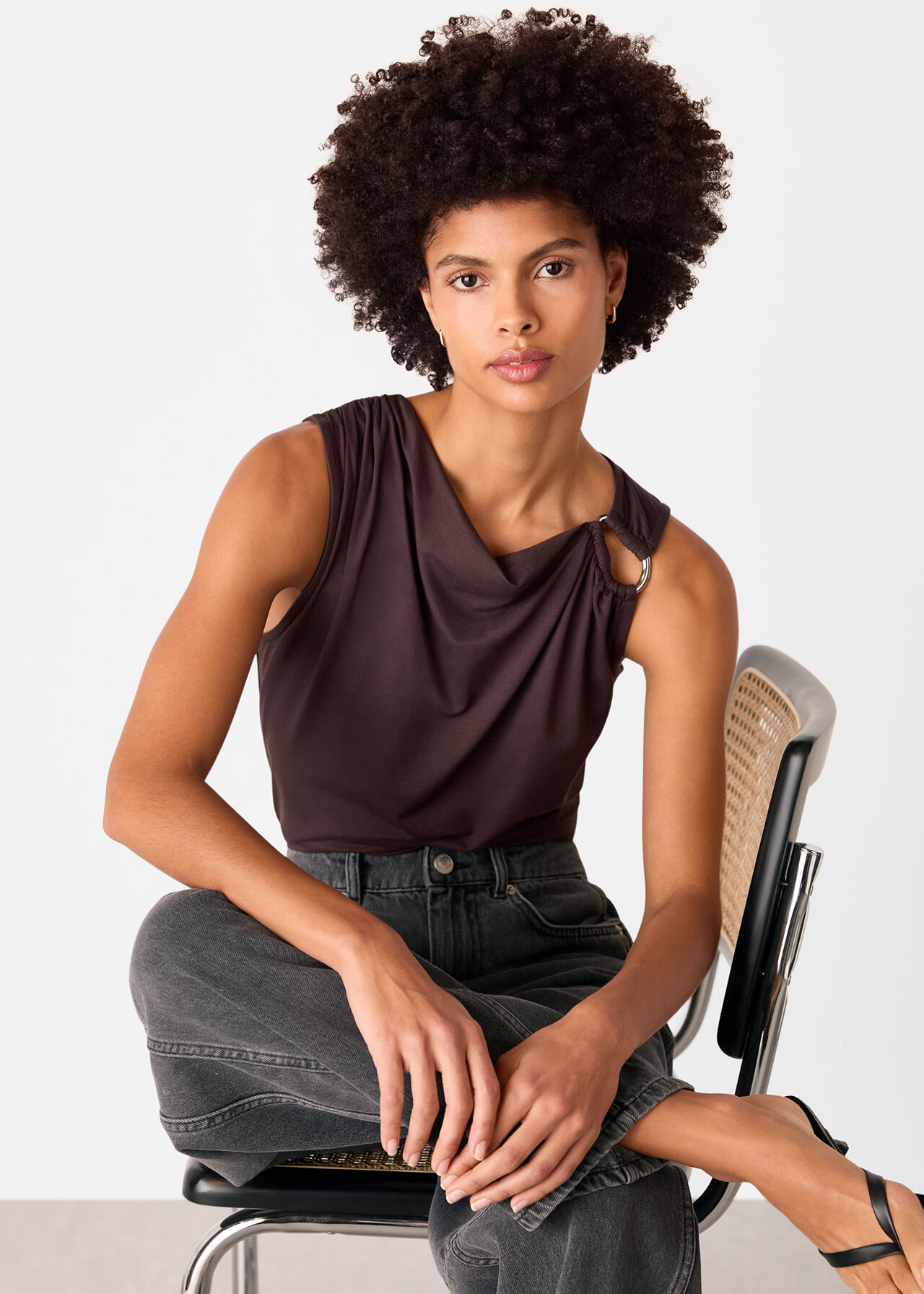 Ring Detail Sleeveless Top