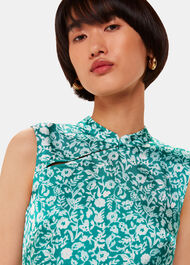 Aria Batik Floral Satin Dress