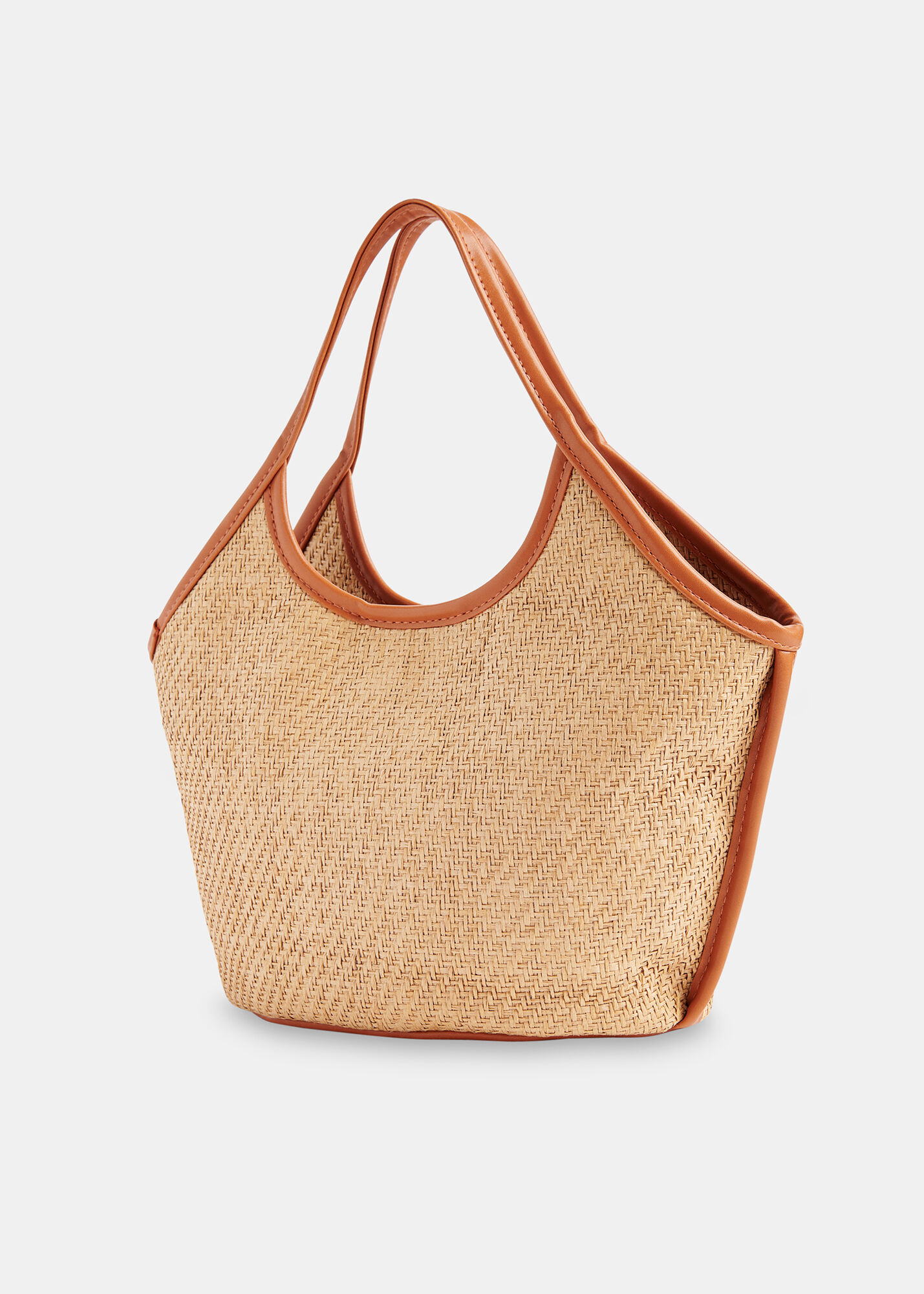 Neutral Toia Mini Straw Tote WHISTLES Whistles UK