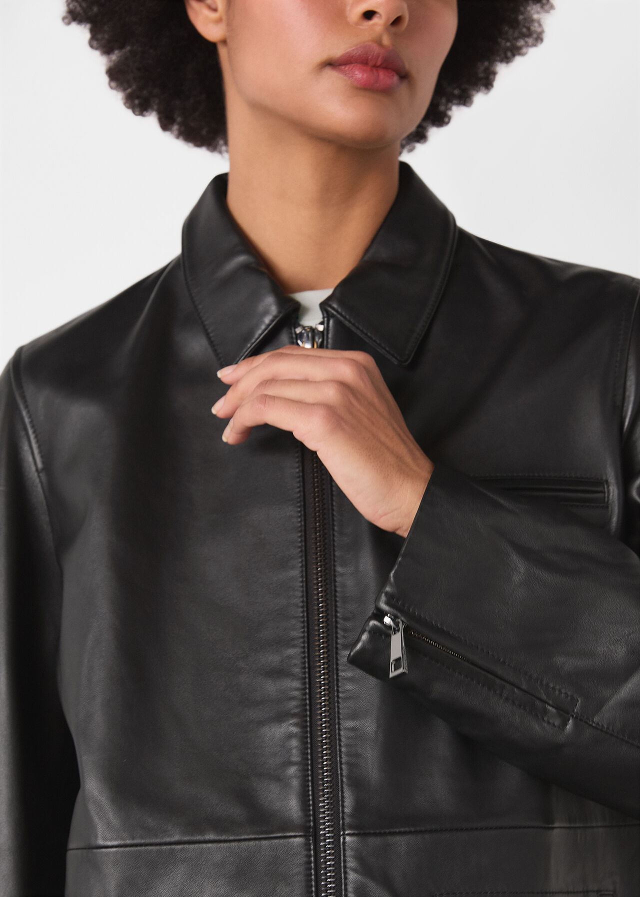 Kate Zip Leather Jacket