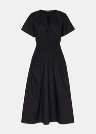 Poplin Shirred Dress