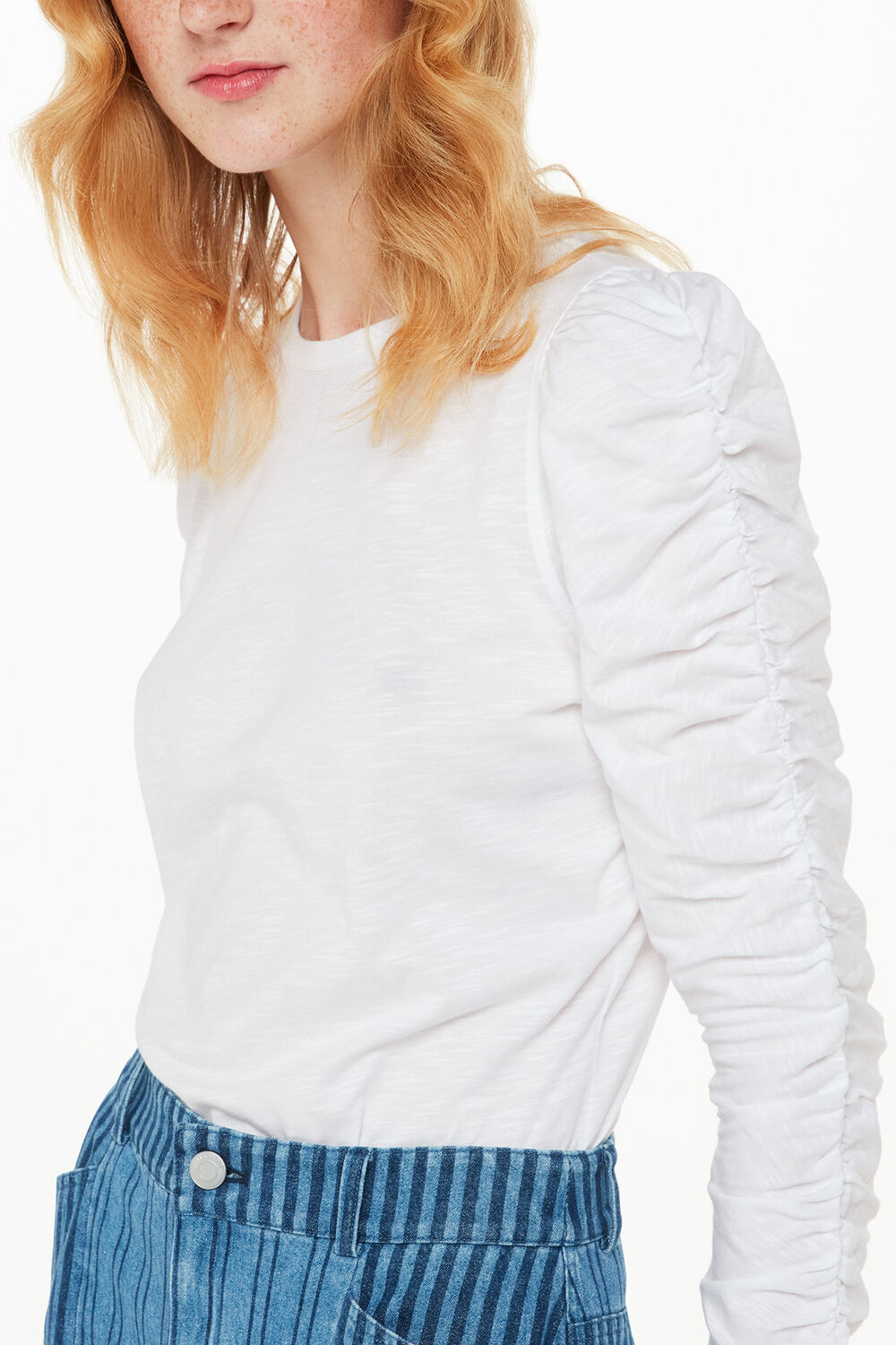 Ruched Sleeve Top