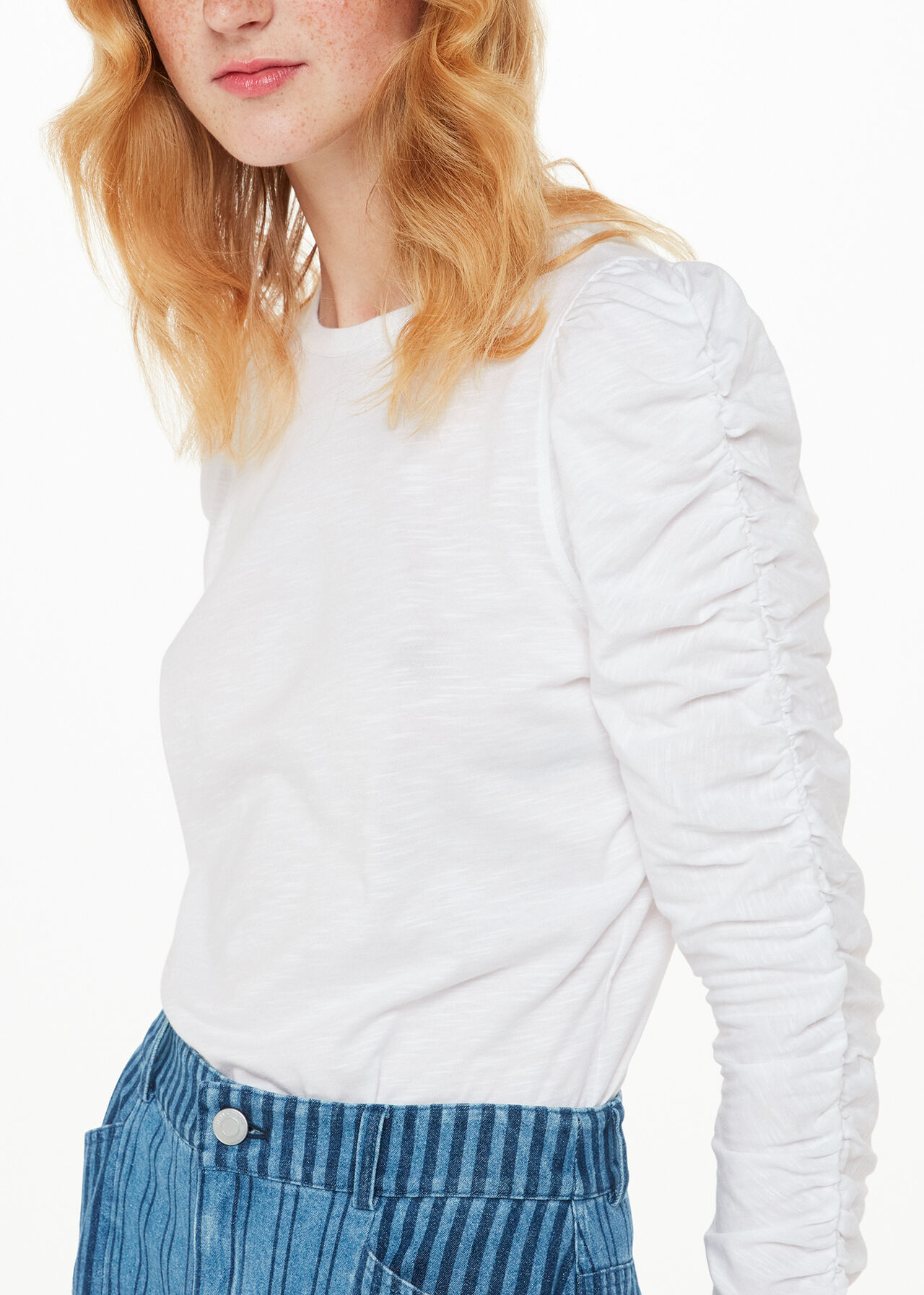 Ruched Sleeve Top
