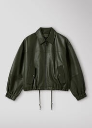 Frida Leather Bomber Jacket