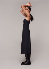 Silk Cut Out Detail Slip Dress