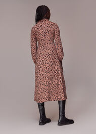 Fuzzy Leopard Midi Dress