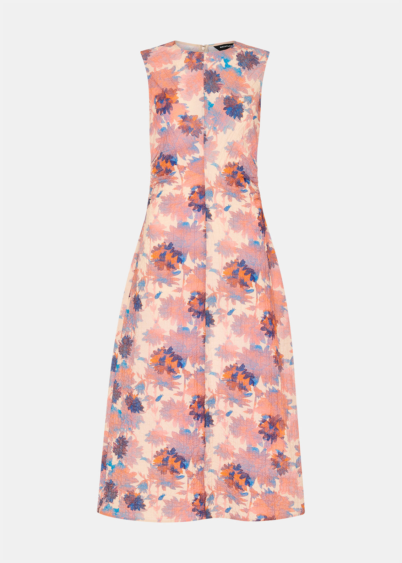 Floral Textured Midi Dress