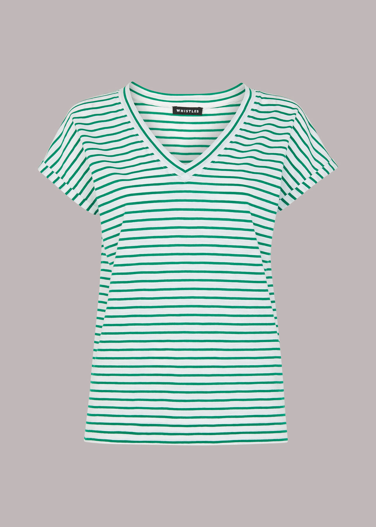 Willa Stripe V Neck Tee