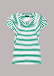 Willa Stripe V Neck Tee