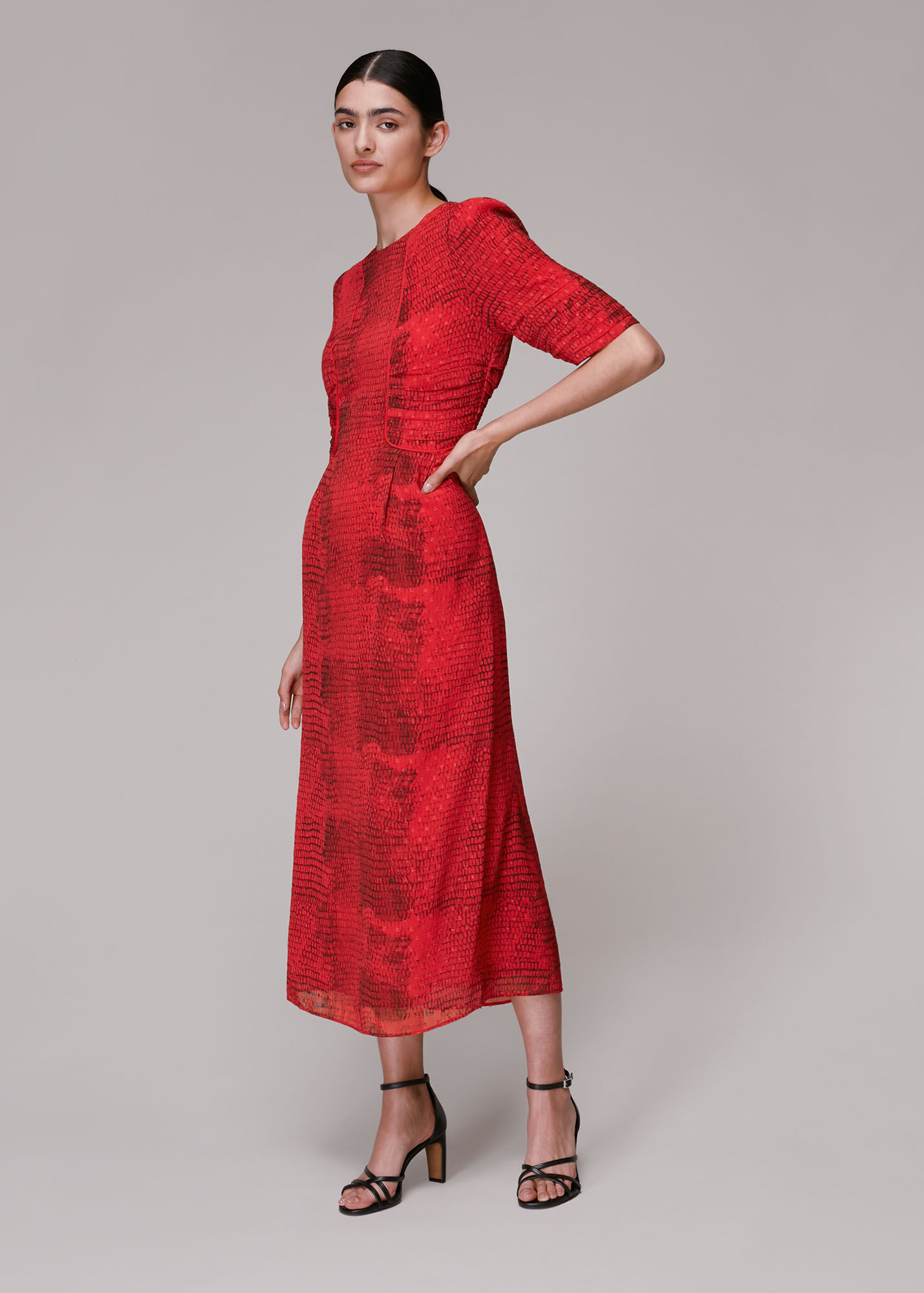 Red/Multi Snake Animal Dobby Dress WHISTLES