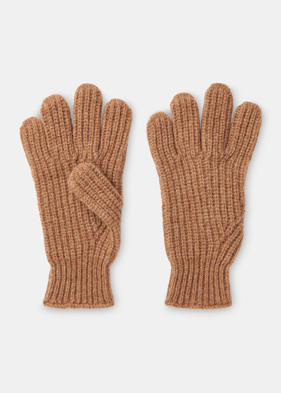 Camel Lambswool Gloves