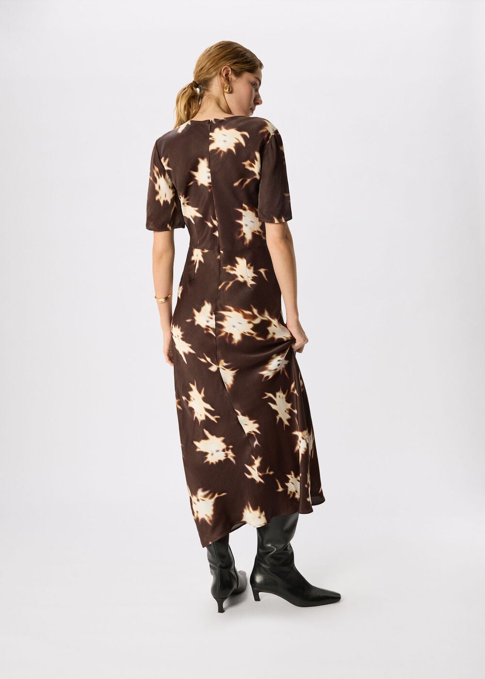 Shadow Floral Midi Dress